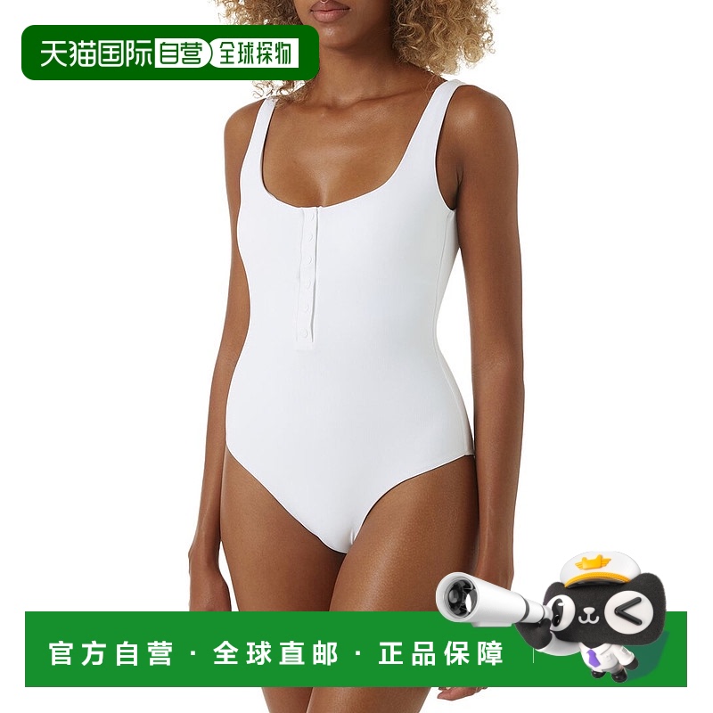 自营 Melissa Odabash陶尔米纳连体泳衣-白色 美国奥莱直发