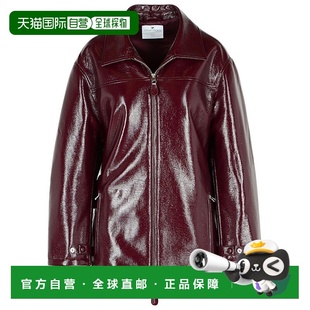 Cotton Burgundy Blend Jacket 美 自营courreges black Vinyl
