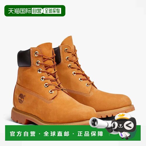自营Timberland Premium TB110361713靴子女士小麦6英寸防水脚踝M