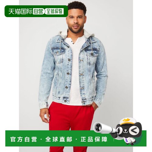 自营guess Harold 连帽牛仔春秋外套夹克 浅水洗 美国奥莱直发