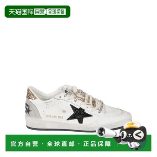 白色 美國奧萊直發 goose白色紋理皮革低幫運動鞋 自營golden