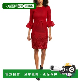 自营issue New York Mesh Sheath Dress - red 美国奥莱直发