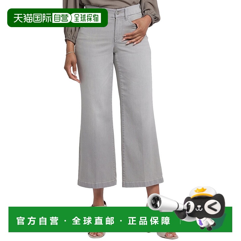 自营 NYDJ Teresa Grenada Mist脚踝露牛仔裤-灰色 美国奥莱直发