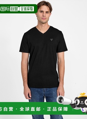 自营 guessEco Stephano Cooling V 领 T 恤 - 黑色 美国奥莱直发