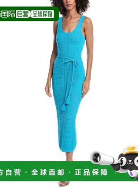 自营Milly Pointelle Knit Midi Dress - blue 美国奥莱直发
