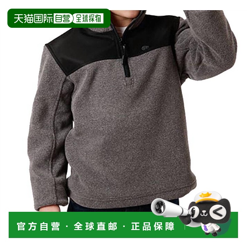 自营 roper灰色男孩细羊毛1/4拉链套头衫 美国奥莱直发