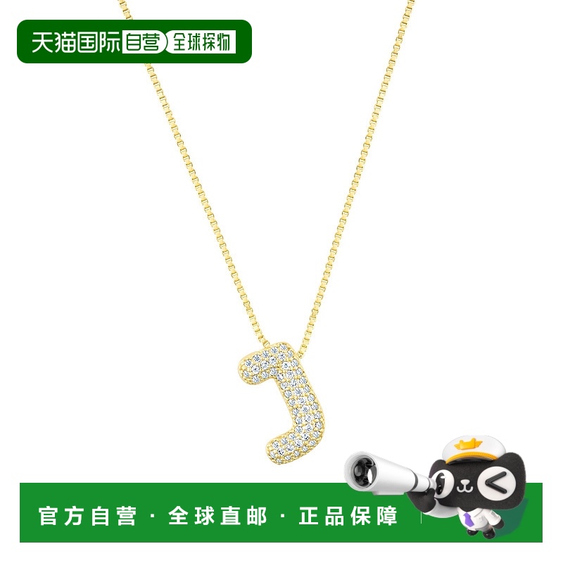 自营 adornia14k镀金铺路泡泡字母项链-金色-j 美国奥莱直发吊坠