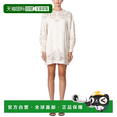 自营Carolina Herrera Puff Sleeve Mini Dress - white 美国奥莱