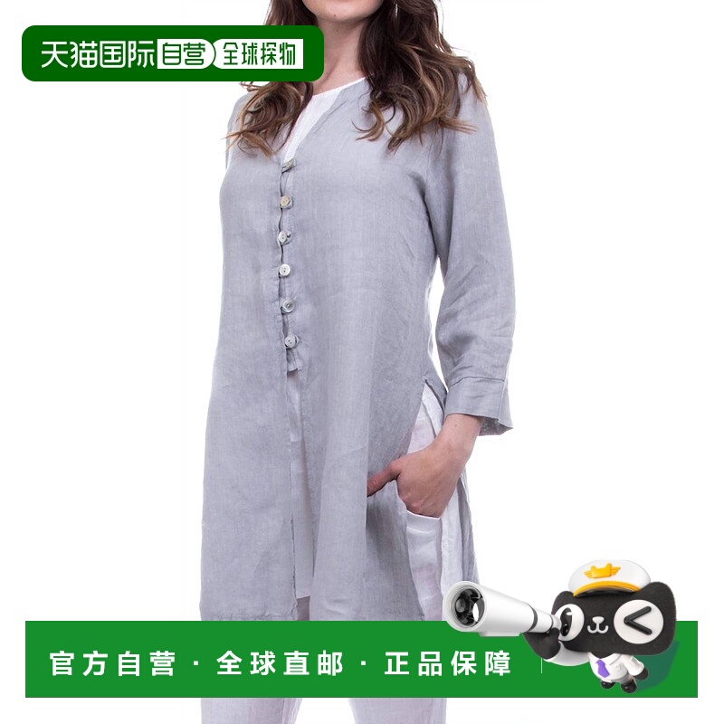 自营gigi modaTazia Button Fornt Tunic In Gray - gray 美国奥