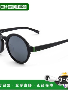 自营 Lacoste男士52毫米黑色太阳镜-黑色 美国奥莱直发