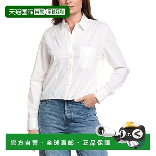 美国奥莱直发长袖 自营rag 白色 bone碎骨格里衬衫