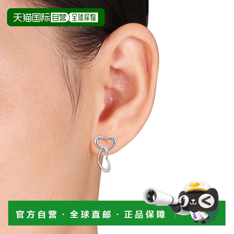 自营 Mimi & Max Double Heart 3-Pc Earrings Set Three-Tone St