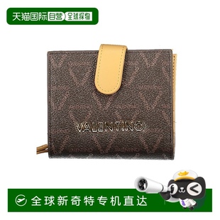 直发 自营Valentino包包聚乙烯女式 钱包 棕色 美国奥莱
