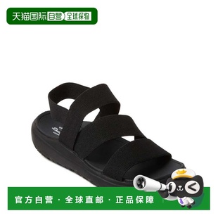 自营Dearfoams Women's Emilia Elastic Gore Strappy Sandal - b