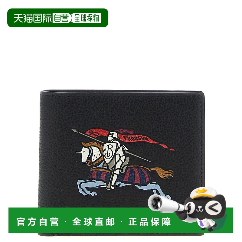 自营burberryBifold Hammered Leather Wallet With Print And Lo