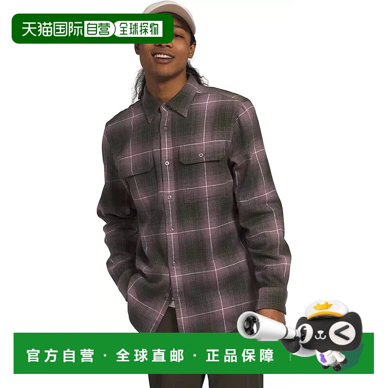 自营 The North Face Arroyo NF0A4QPJOZ5男式紫色法兰绒纽扣衬衫