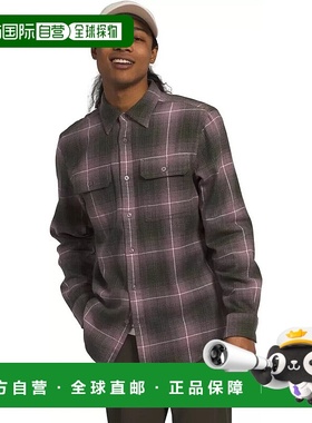 自营 The North Face Arroyo NF0A4QPJOZ5男式紫色法兰绒纽扣衬衫
