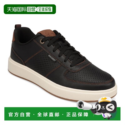 美国直邮自营Dockers Mens加班激光休闲系带运动鞋-黑色/英式棕