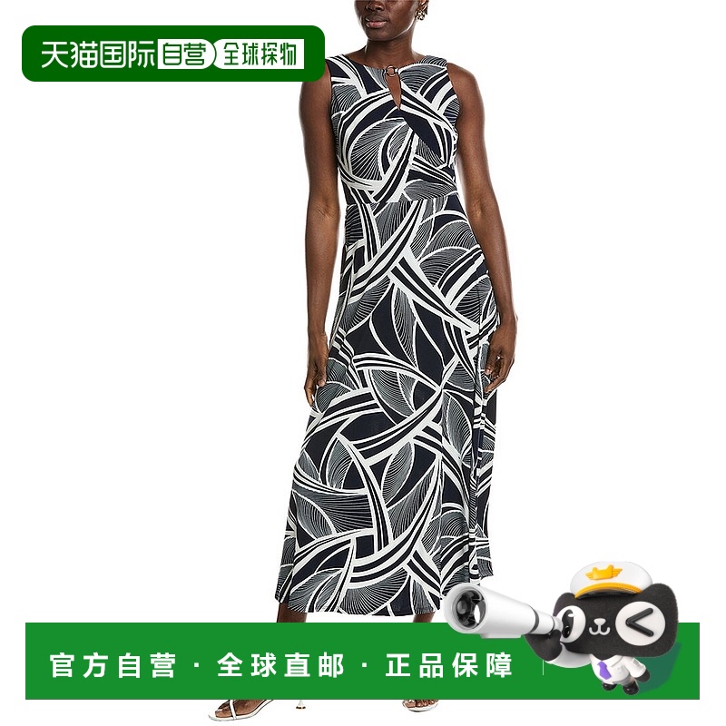 自营 Sandra Darren Surplice Midi连衣裙-黑色 美国奥莱直发