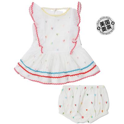 stella mccartneyWhite Heart Print Dress & Bloomers - white