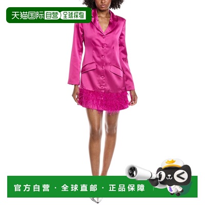 自营CeCe Satin Blazer Dress - purple 美国奥莱直发