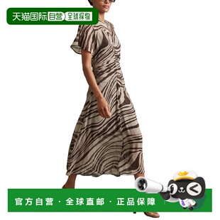 Printed Animal Midi Dress 美国奥莱 自营Reiss brown Tabitha