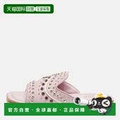 Slides Lilac Crystal 自营Tod Flat Leather Embellished