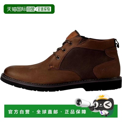 自营Nunn Bush Denali Plain Toe Chukka Dark Brown Crazy Horse