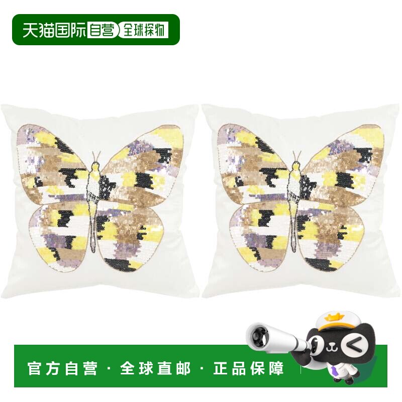 自营Safavieh Papillon 枕头 - 冰糕 美国奥莱直发