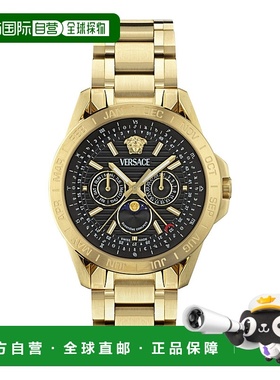 自营versaceV-Galaxy Moonphase Bracelet Watch - gold/gold/bla