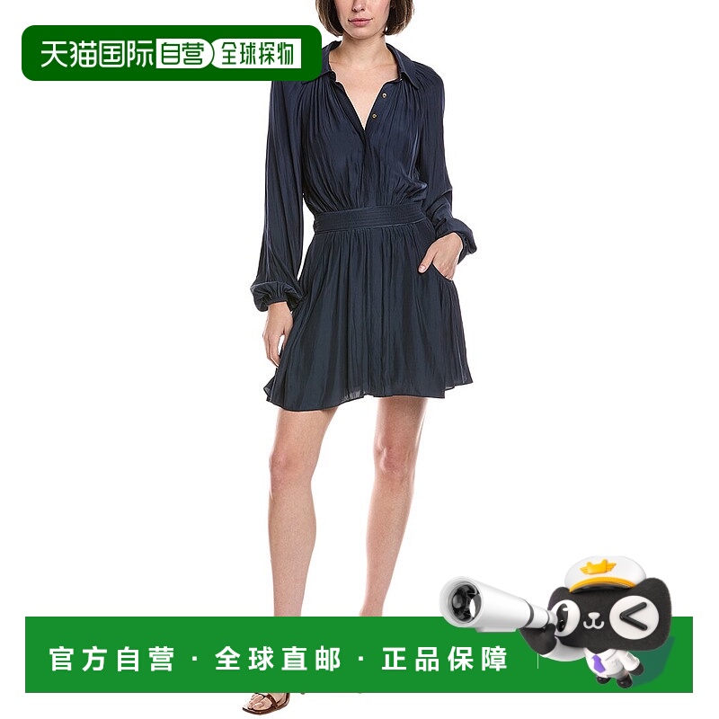 自营Ramy Brook Nash迷你连衣裙-蓝色 美国奥莱直发