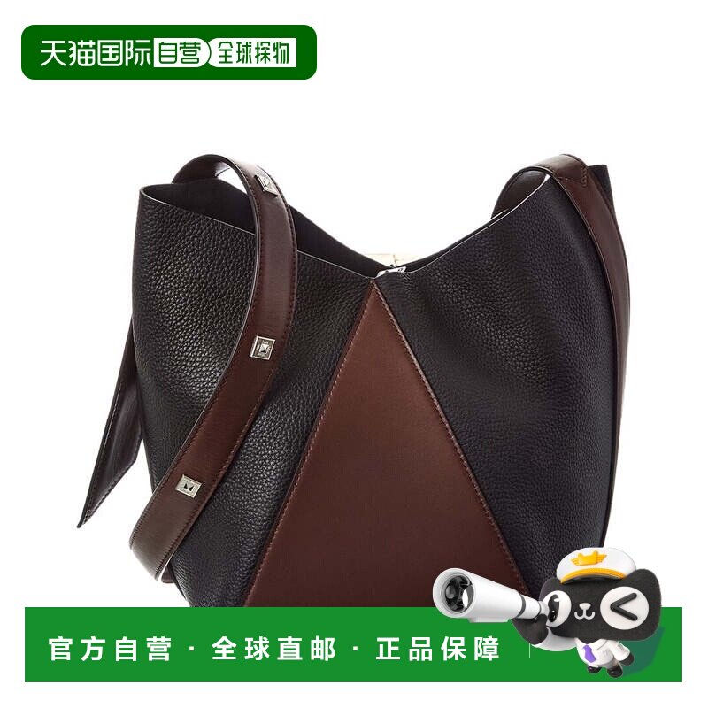 自营Max Mara皮革肩包-黑色 美国奥莱直发图片