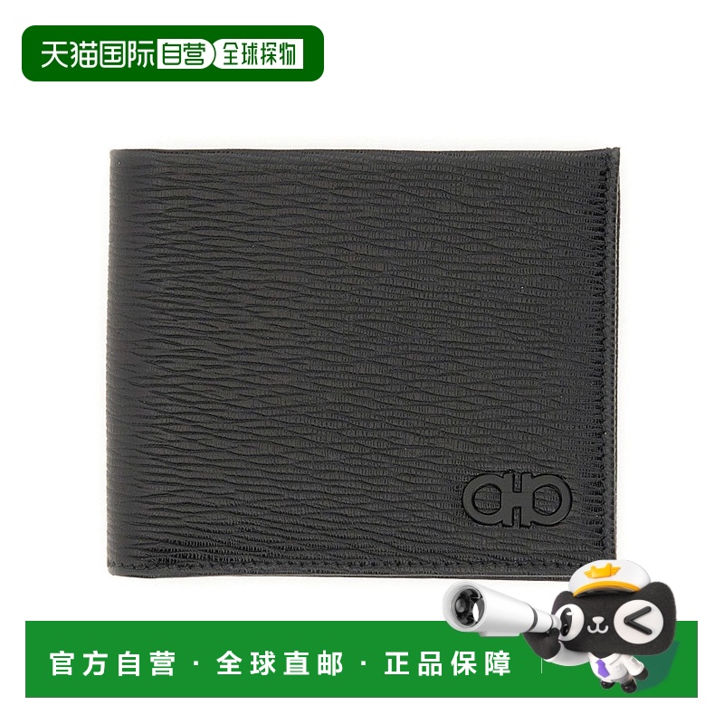 自营 salvatore ferragamoTextured Calfskin Gancini Wallet - b