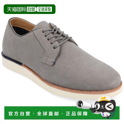 自营vance co.Vance Mens Ingram平纹趾德比-灰色 美国奥莱直发