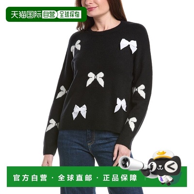 自营CeCe Bow Applique Sweater - black 美国奥莱直发