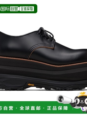 1h可退 香港直邮潮奢 Sacai 男士 黑色德比鞋 SCM339 black黑色