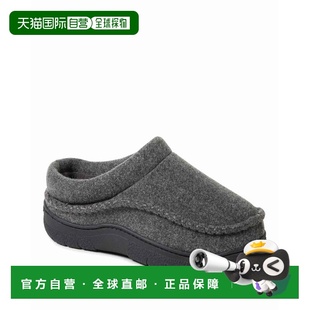 自营Dearfoams Men's Thompson Wool Blend Clog Slipper - dark