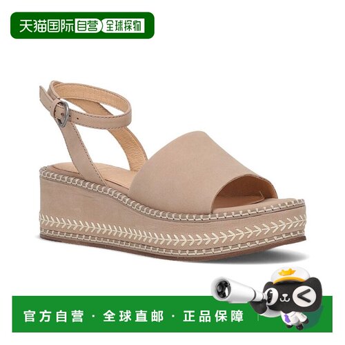 自营Frye Joy踝带皮革凉鞋-鼹鼠罗马鞋 美国奥莱直发