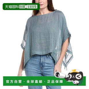 蓝色 FISHER亚麻斗篷 美国奥莱直发披肩 EILEEN 自营