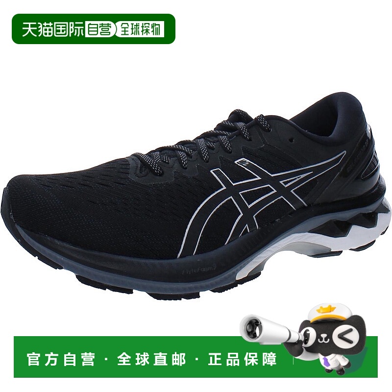 自营asicsGEL-KAYANO 27男式健身运动鞋-黑色/纯银 美国奥莱直发