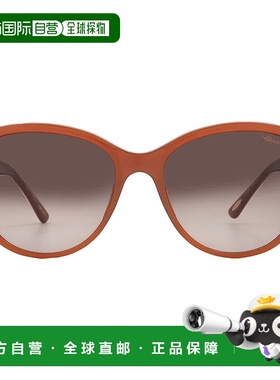 自营Chopard Brown Gradient Cat Eye Ladies Sunglasses SCH127