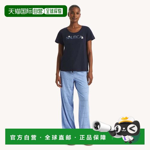自营Nautica花徽标睡衣套装-Allure 美国阔腿裤休闲裤直发奥莱