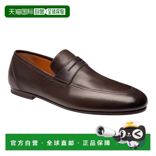 自营Bally Plator 6228827 Men's Prune Calf Plain Leather Loaf