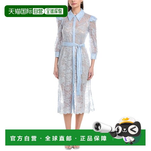 自营L'AGENCE Kaiya Lace Dress - blue 美国奥莱直发连衣裙