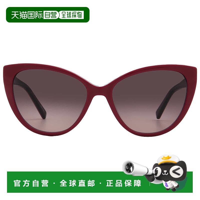 自营Moschino Red Gradient Cat Eye Ladies Sunglasses MOL043/S