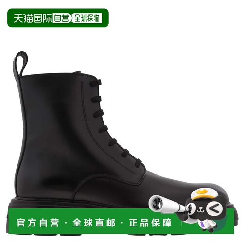 自营salvatore ferragamoFerragamo Black Leather Combat Boots,