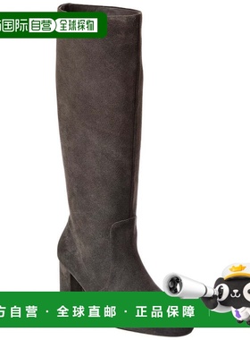 自营L'AGENCE Ines Slouch Calf Suede Boot - beige 美国奥莱直