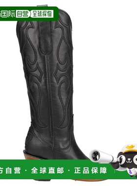 1h可退 【美国直邮】Corral 女鞋 时装靴 黑色刺绣图案尖头牛仔靴