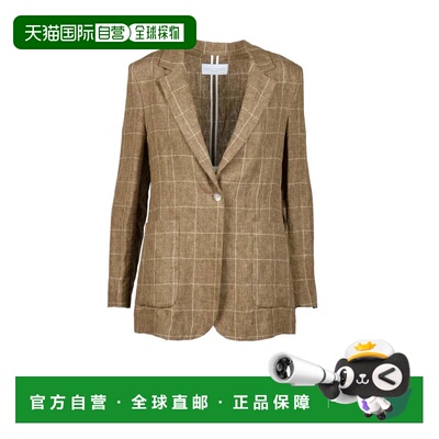 自营fabiana filippiLinen Blazer - Brown - neutrals 美国奥莱