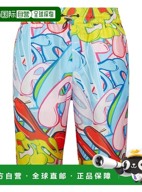 自营 philipp plein真丝短裤 Bombing Graffiti - 多色 美国奥莱